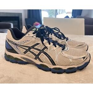 Asics Gel Nimbus 16 T437N Men Size US 13 White Black Blue Running Shoes D6